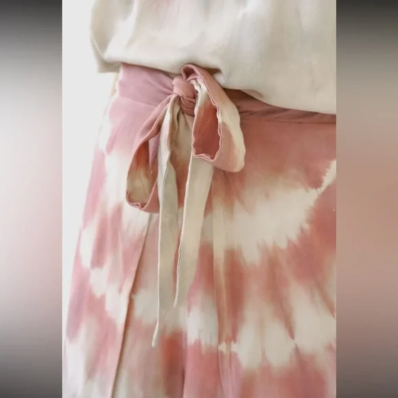 176. NEW Item Tie Dye Cami & Wrap Pants Set Mauve Pink & Stone NEW - Picture 11 of 11